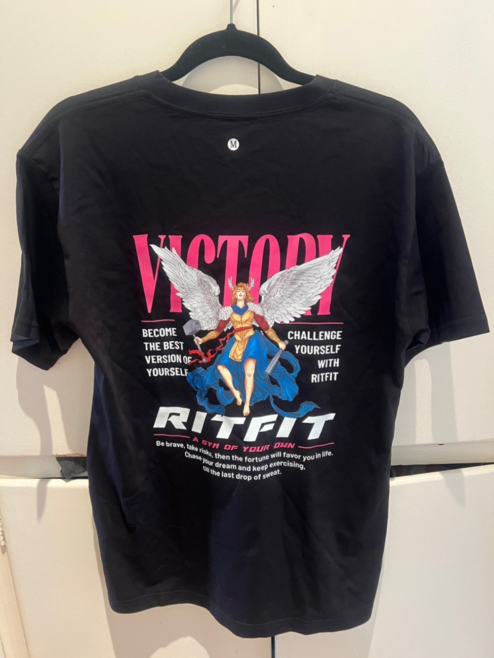 Women's Cotton Black Short Sleeve Logo Tee